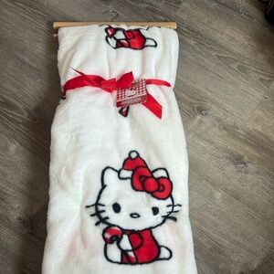 Christmas hello kitty blanket